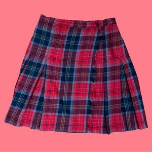 Vintage 80s/90s Plaid Blanket Mini Skirt/Kilt Sz 8